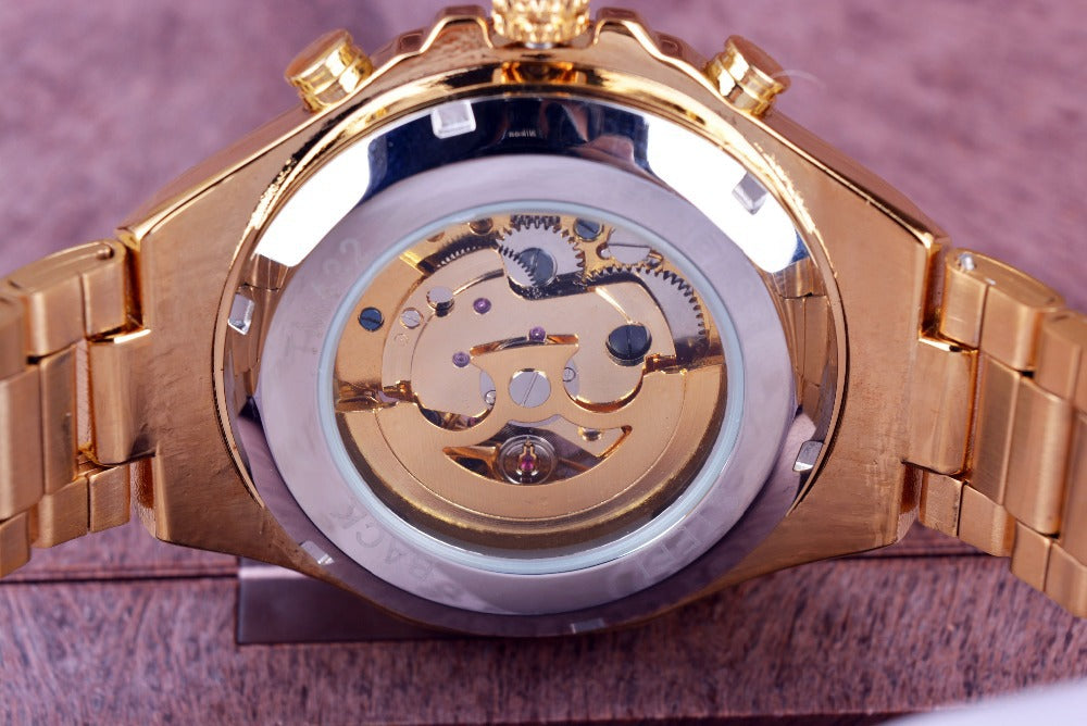 Personalized Steel Automatic Mechanical Watch–Hollow Design