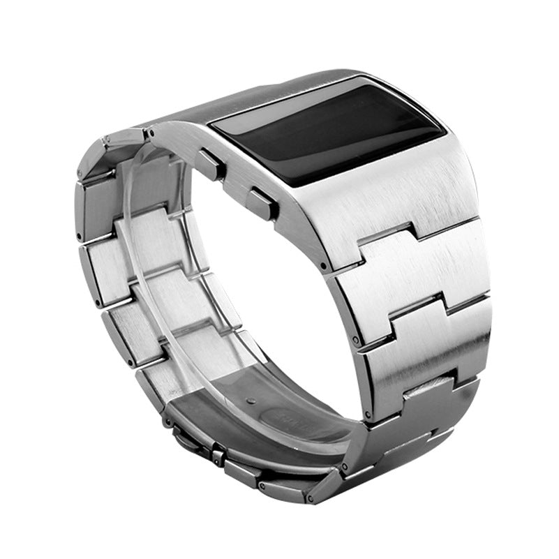 Men’s LED Digital Watch Bracelet – Futuristic Stainless Steel Watch