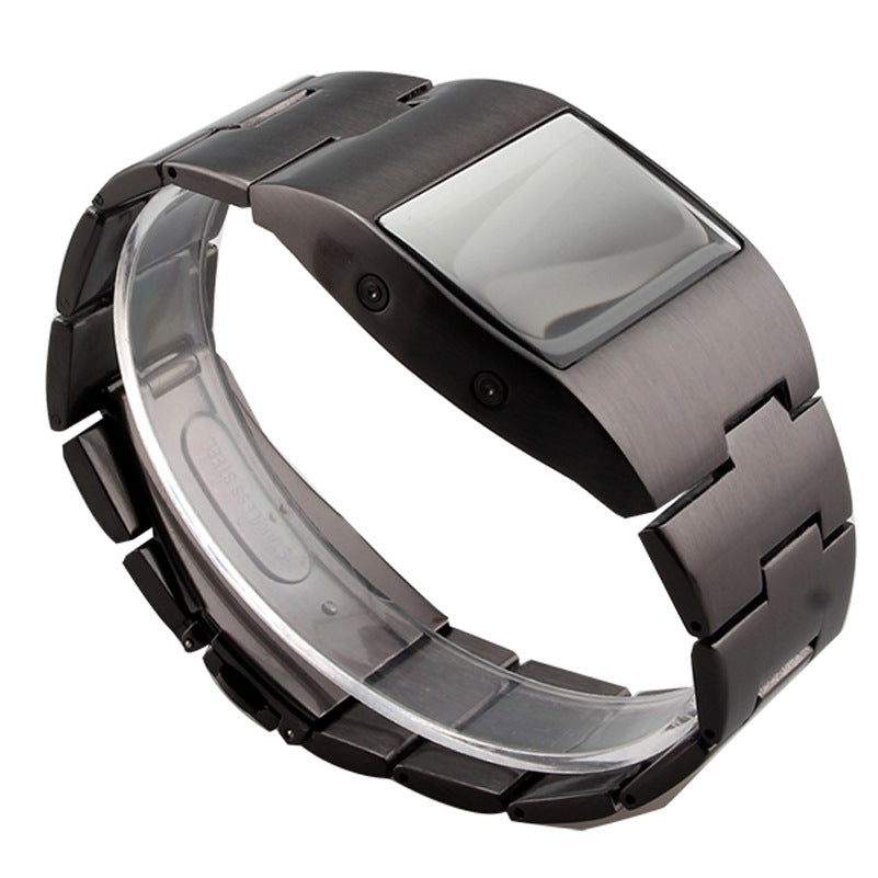 Men’s LED Digital Watch Bracelet – Futuristic Stainless Steel Watch