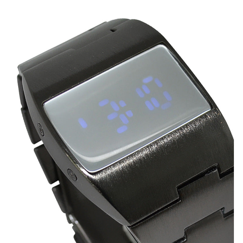 Men’s LED Digital Watch Bracelet – Futuristic Stainless Steel Watch