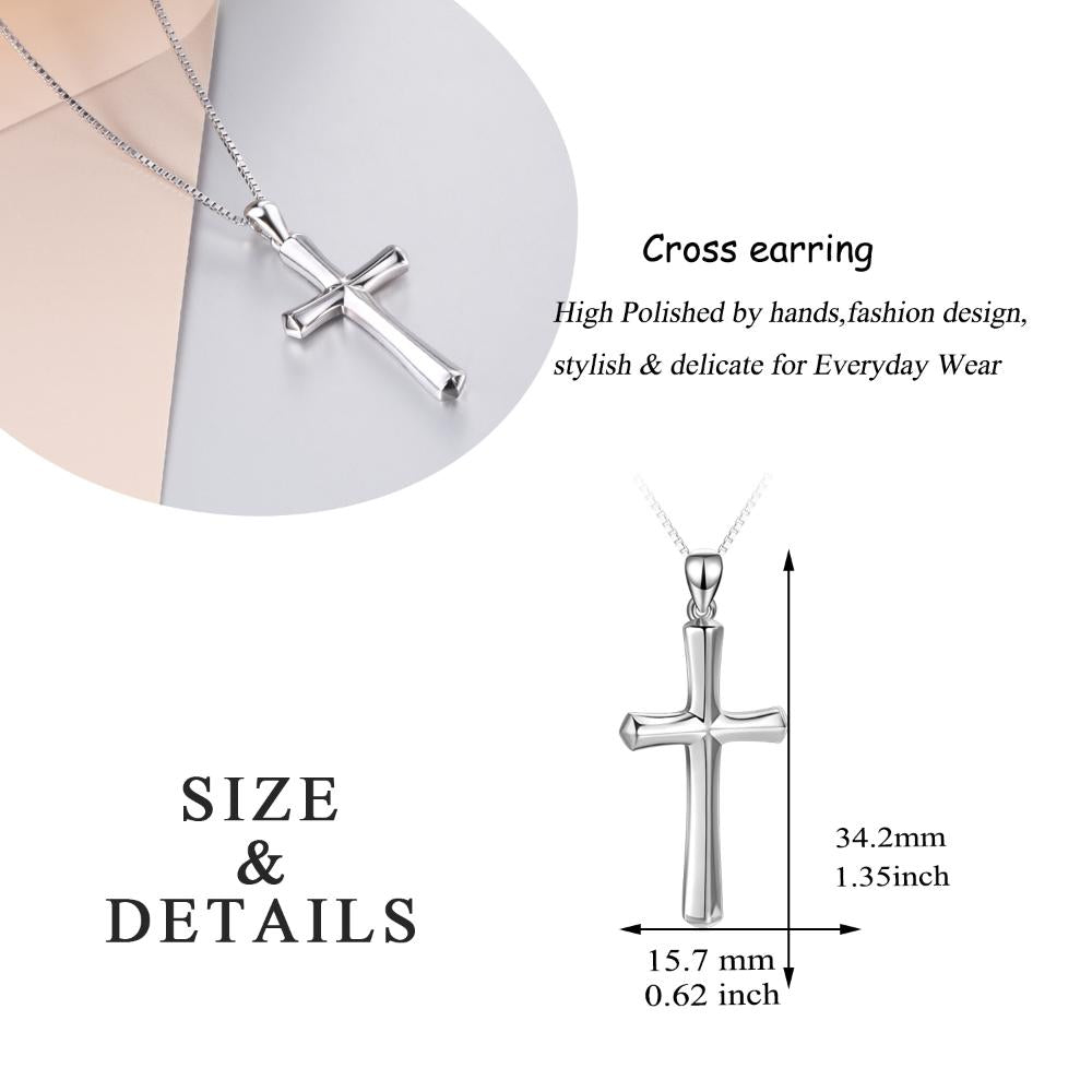 Sterling Silver Religious Cross Pendant – Faith Jewelry