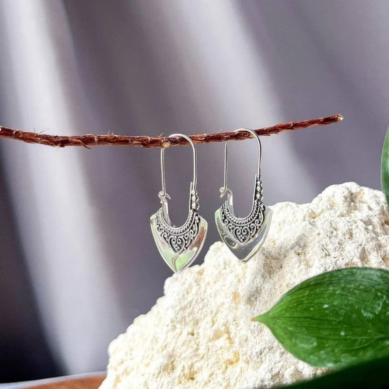 Bohemian Carved Pattern Earrings Women Jewelry