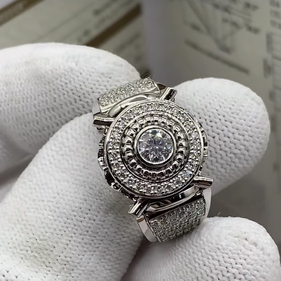 Luxury Men's Engagement Wedding Hand Jewelry