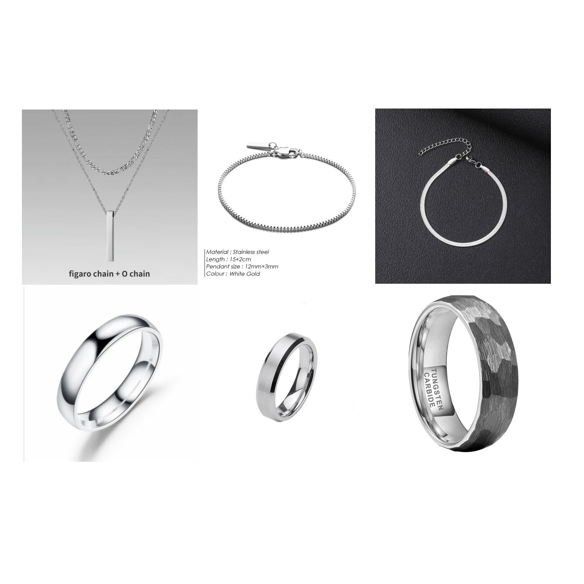 Jewelry Men Boy Gift Chain Crystal Necklace