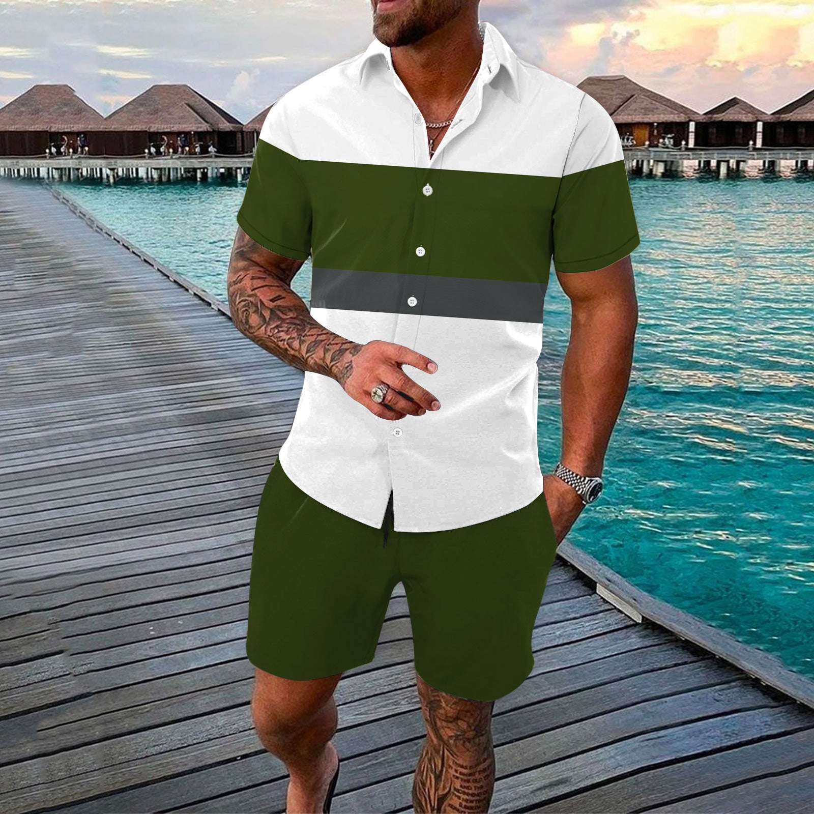 Men’s Summer Lapel Shirt – Casual Fashion Outfit