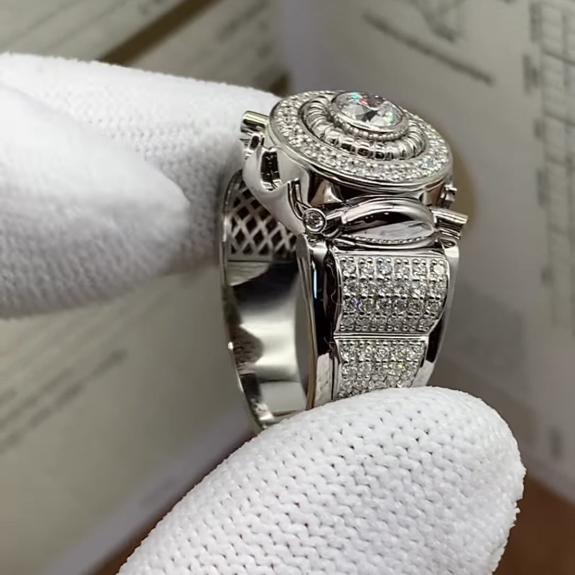 Luxury Men's Engagement Wedding Hand Jewelry