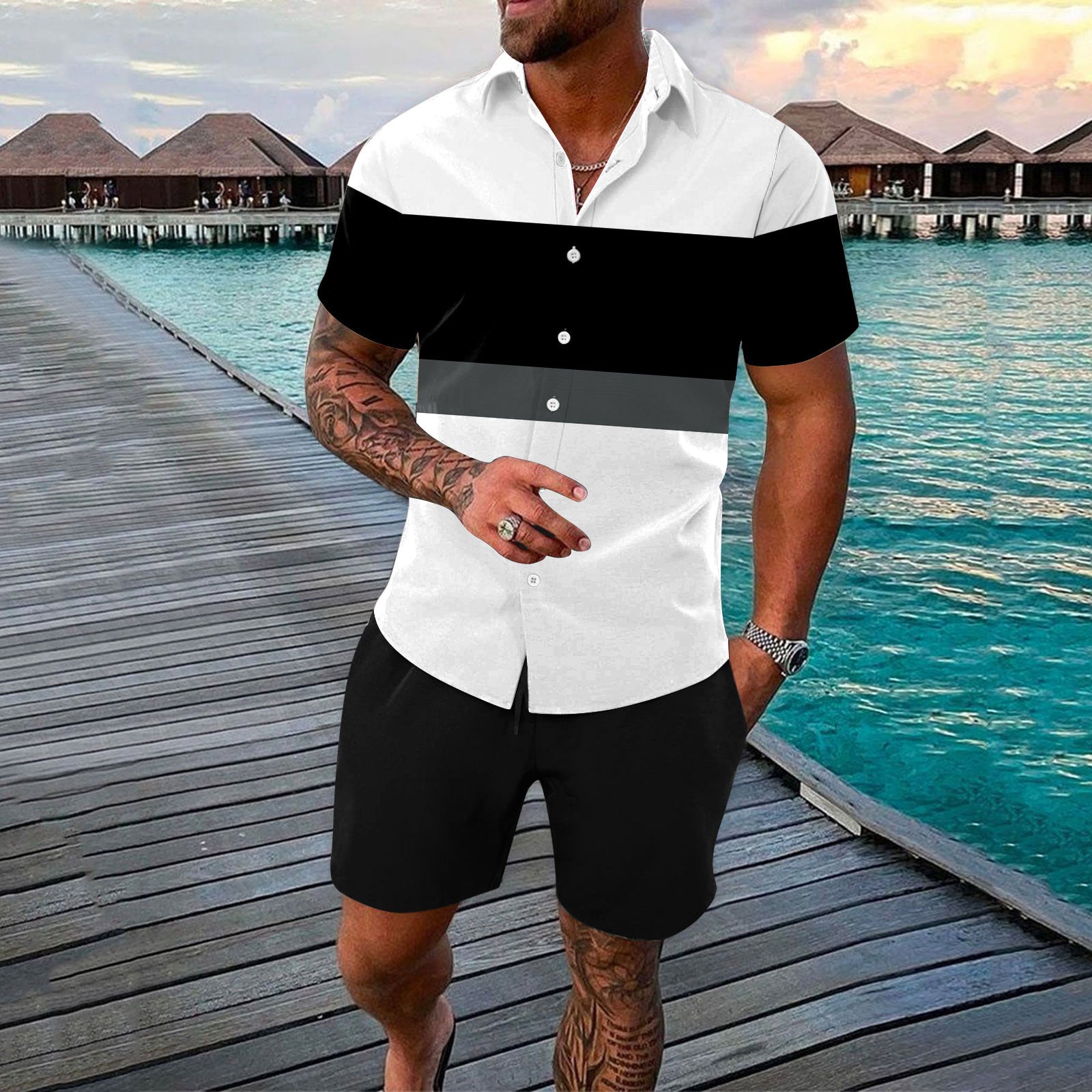Men’s Summer Lapel Shirt – Casual Fashion Outfit