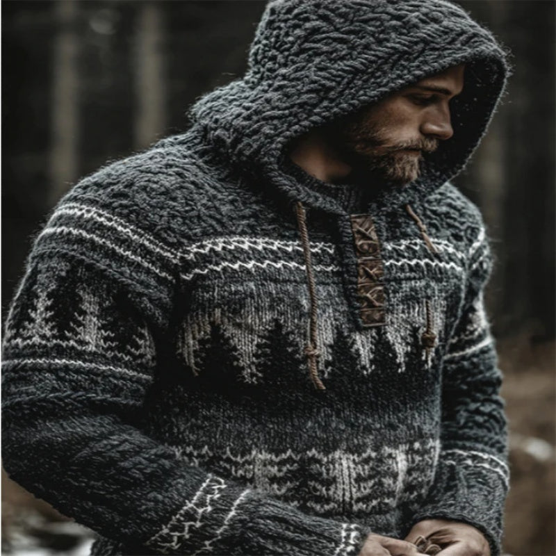 Men’s 3D Digital Print Hoodie – Casual Loose Sweatshirt