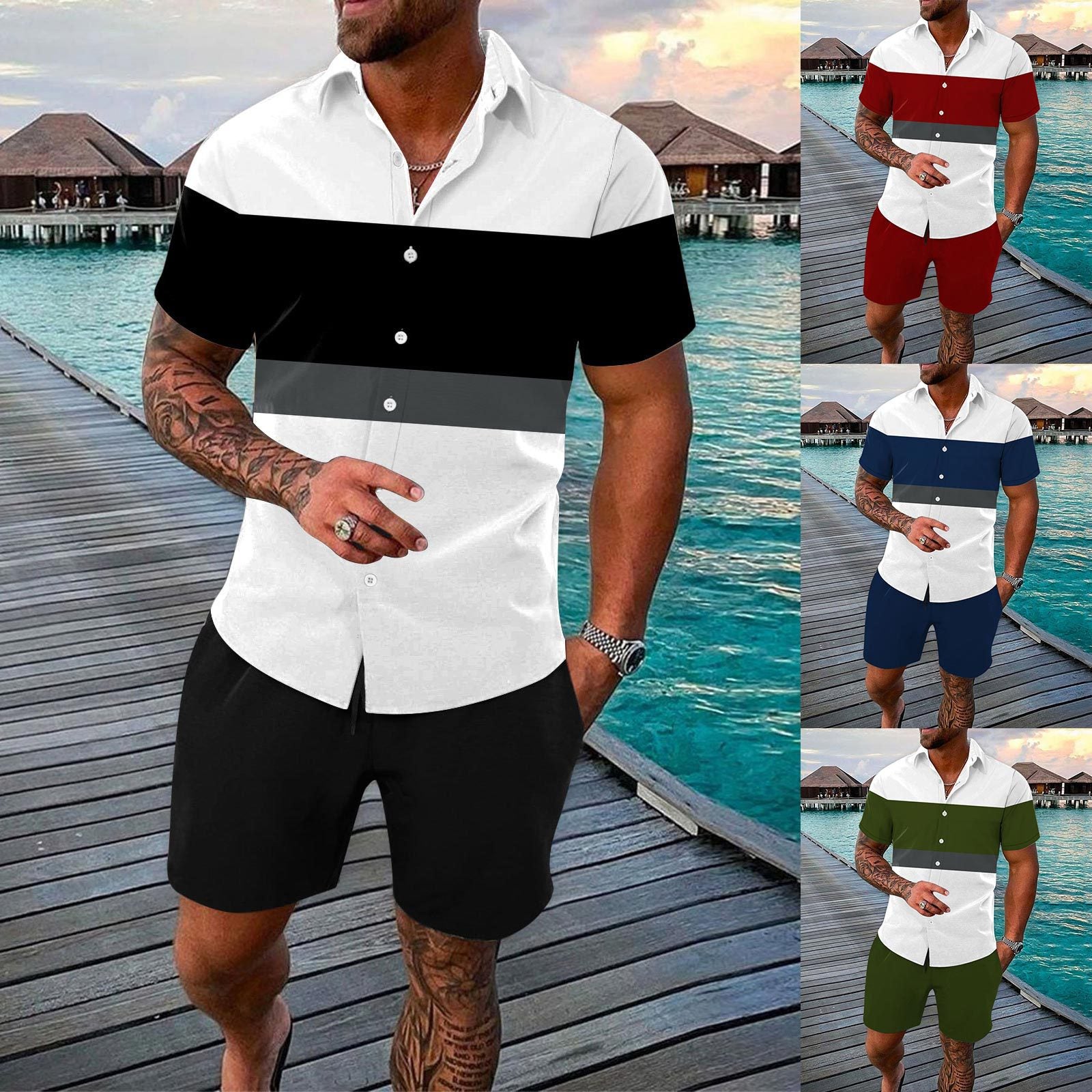 Men’s Summer Lapel Shirt – Casual Fashion Outfit